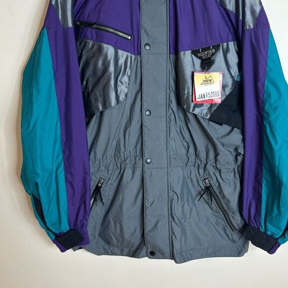 vtg mountain goat men’s multicolor lightweight nylon outerwear ski jacket M - Picture 3 of 14